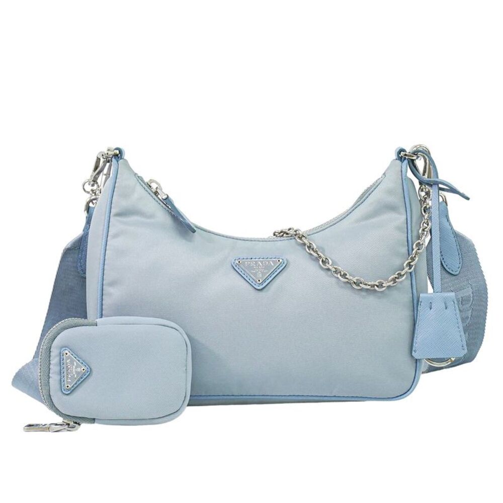 Prada Re-Edition 2005 Tessuto Blue Nylon Shoulder Bag Bag
